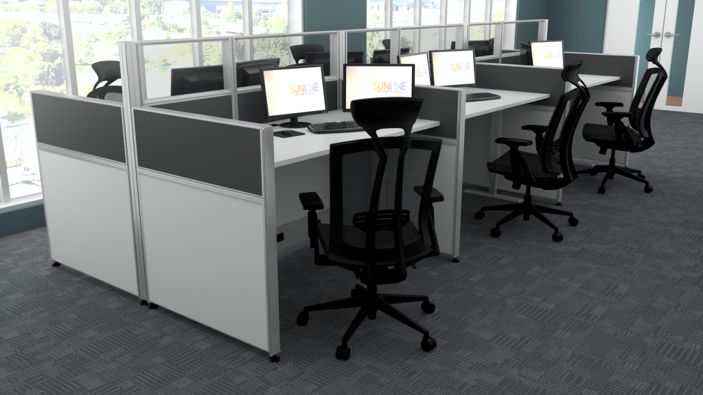 Office Furniture Cubicles 6 Pack Mesh Chairs